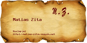 Matias Zita névjegykártya